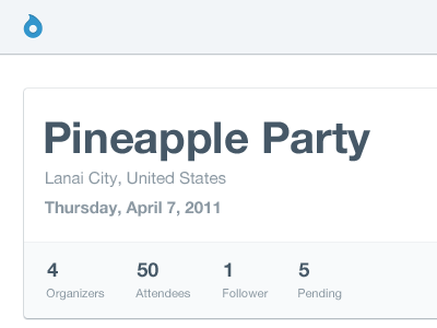 Pineapple Party blue no linen webapp