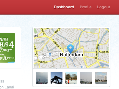 Rotterdam map no linen red texture webapp