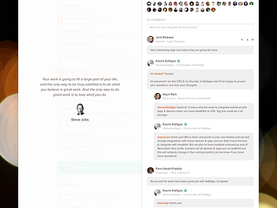 Detail page by Jonno Riekwel for Product Hunt on Dribbble