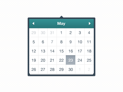 Calendar popup element webapp