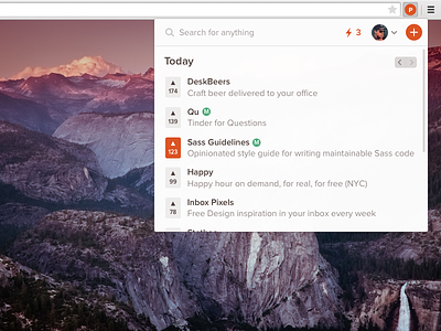 Product Hunt Extension (WIP) chome orange plugin search