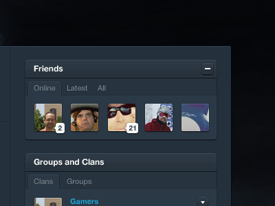 Friends blue gamers webapp