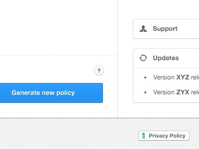 Generate new policy linen webapp