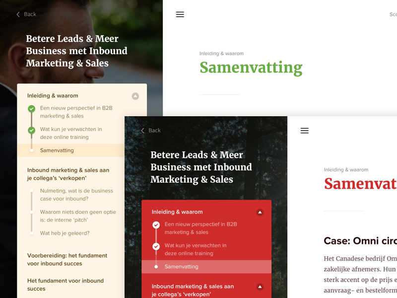 Samenvatting green beige red tube study article hamburger white text colors website