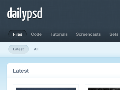 Dailypsd blue website white