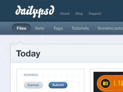 Dailypsd blue website white