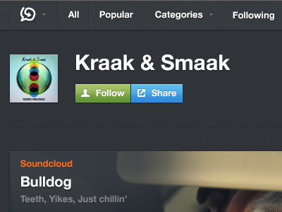 Kraak & Smaak awesome project dark green webapp