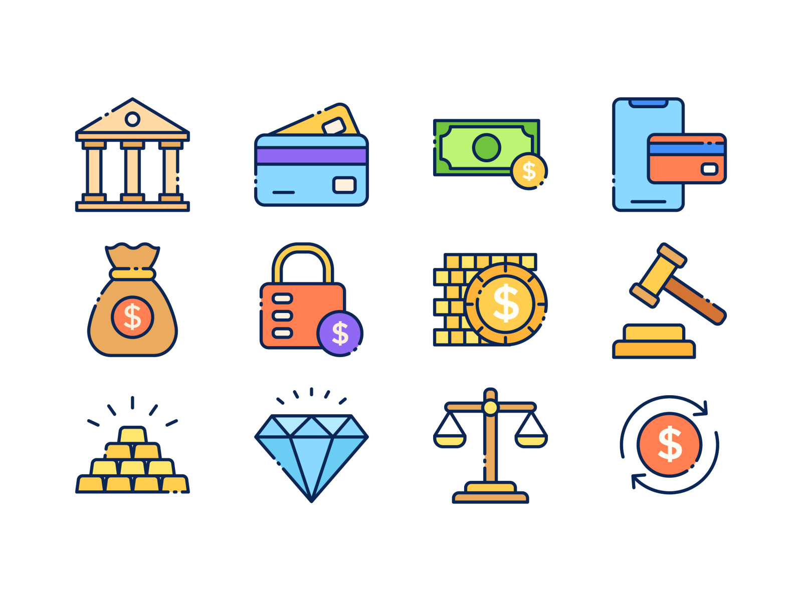 Banking Icon by Wahyu Setyanto on Dribbble