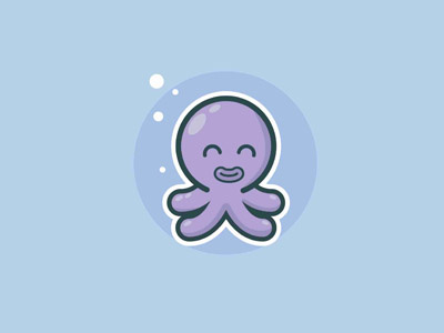 Baby Octo art baby design flat octopus vector