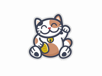 Joy the Cat cat design flat icon mascot
