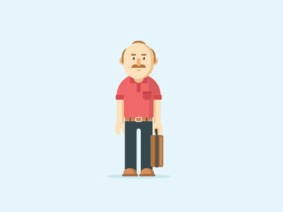 My Uncle design flat illustration man vector