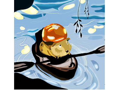 Hamster on a boat