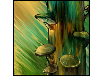 Digital painting of a tree digitalpainting illustration