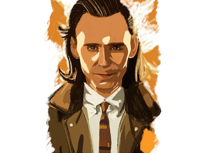 Fan art portrait of Loki, Marvel