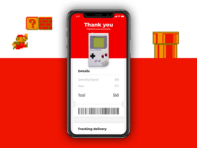 Daily UI #017 - Email Receipt challenge daily ui dailyui dailyuichallenge design designer email email receipt gameboy nintendo receipt ui ui design uidesign ux ux design uxdesign