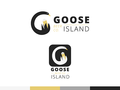 Logo Design "Goose Island" branding dailylogochallenge design flat logo vector