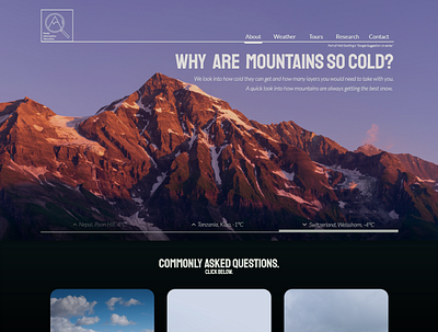Why are mountains so cold? design illustration ui ui design ux web design