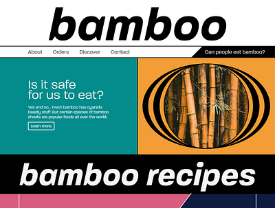 Can people eat bamboo? design graphic design typography ui ui design ux web design