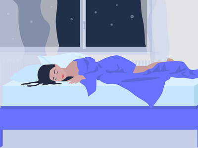 Sleep In A Cool Room illustration vector
