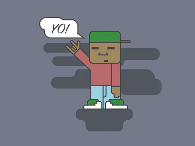 Yo! animation character dude hiphop rap yo