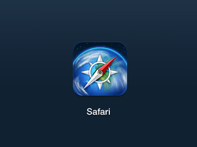 Safari blue earth icon iphone iphone4 safari