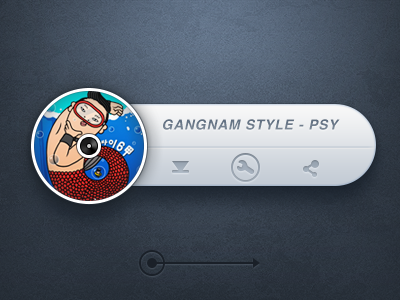 Gangnam Style icons music ui widget