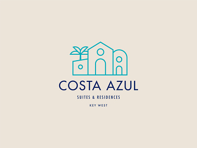 Branding for Costa Azul brand identity branding emblem home house logo logotype monogram palm real estate residence stamp type visual identity