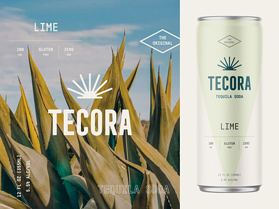 Branding & Packaging Design for Tecora Tequila Soda 🌴 branding can cbd drink emblem logo packaging soda sodacan sparkling vodka