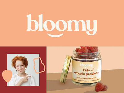 Branding & Packaging Design for Bloomy branding cbd emblem kids logo organic packaging packaging design probiotic supplement vitamin wellness
