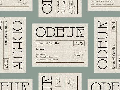 Label Design for Odeur Candles 🕯️ branding candle decoration home label label design logo logotype packaging packaging design vintage