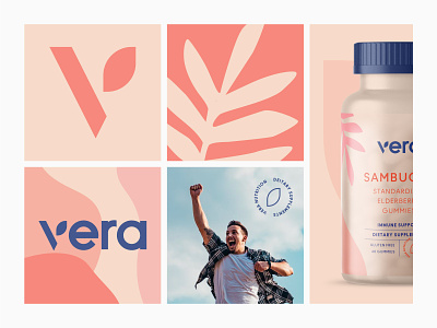 Branding for Vera 🌱 brand identity branding cbd health logo logo design monogram natural nature organic packaging packaging design supplement vitamin