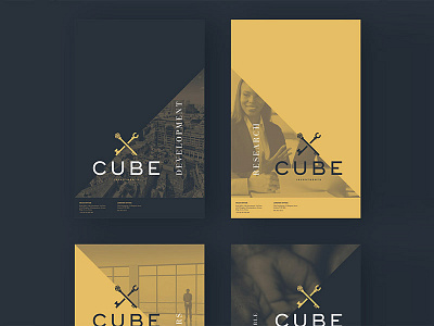 Cube Investments agency branding emblem freelance logo monajans mustafa akülker type
