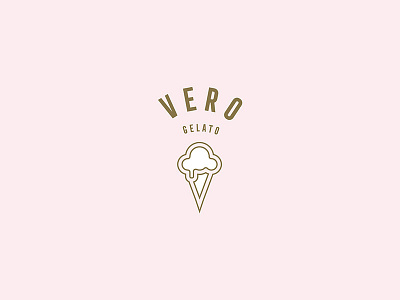 Vero Gelato agency branding emblem freelance gelato ice cream logo monajans mustafa akülker type