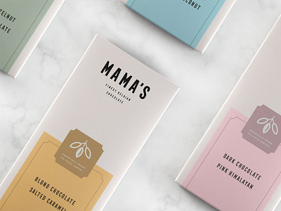 Mama's Chocolate bar branding caramel chocolate emblem freelance logo mama mustafa akülker packaging sweet type