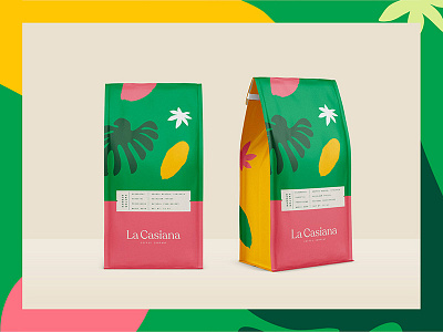 La Casiana Coffee Company branding cafe coffee illustration label logo mustafa akülker packaging plant tropical type