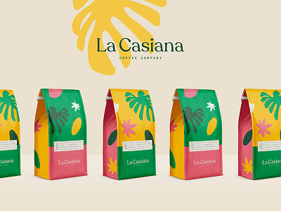 La Casiana Coffee Company branding cafe coffee illustration label logo mustafa akülker packaging plant tropical type