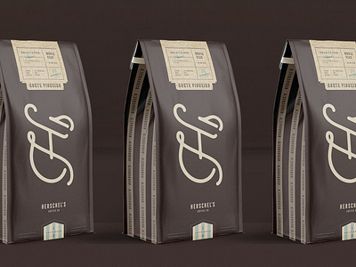 Herschel's Coffee Co. Packaging branding coffee coffee shop emblem herschels logo logotype packaging