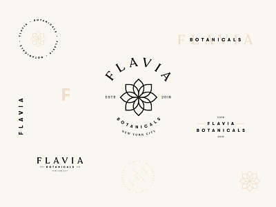 Flavia Botanicals branding cosmetics emblem logo logotype skincare