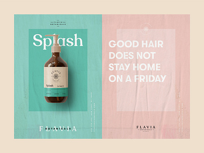 Poster Design for Flavia Botanicals branding cosmetics flavia hair care logo poster