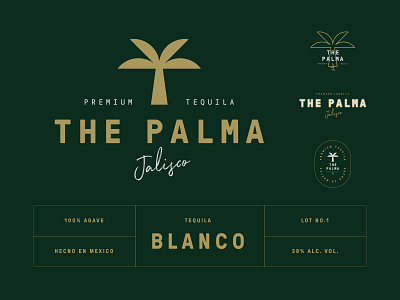 Logo design for The Palma branding drink emblem jalisco logo logotype palm tequila the palma