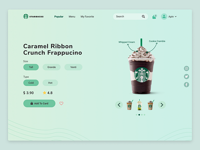 Starbucks Web Design apin app drink starbucks starbucks app starbucks design starbucks logo starbucks mobile starbucks mobile app starbucks web design starbucks website ui ui starbucks web design web design starbucks website