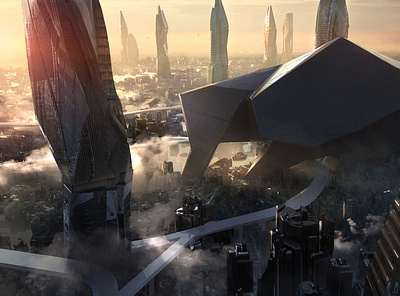 City 1 concept art design illustration