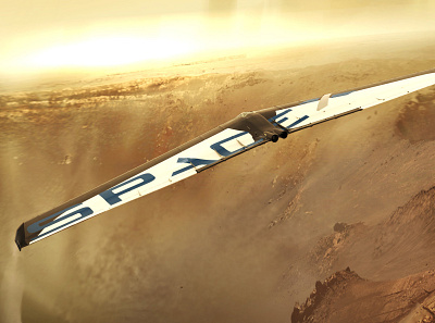 Space X Plane 2 branding concept art design illustration