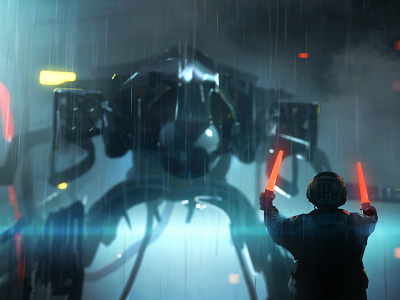 Mecha Rain concept art design illustration