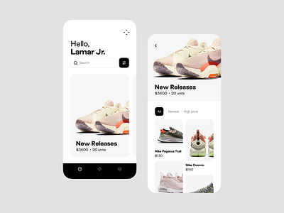 item group app clean design ecommerce inventory mobile shop store ui ux