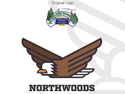 Northwoods Rebrand | Before & After eagle elementary northwoods rebrand school