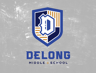 Delong Middle Logo Concept 2 athletic badge branding design logo