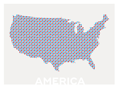 America (Sorry Alaska & Hawaii) america design illustration poster