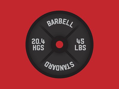 Working Out illustration weight plate weightlifting