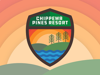 Chippewa Pines Resort badge camping nature resort